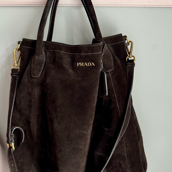 Prada Suede Handbag / Tote - Picture 1 of 11